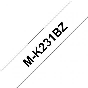 Compatible Brother MK231 Etiqueta No Laminada - Texto Negro sobre Fondo Blanco - 12mm x 4m