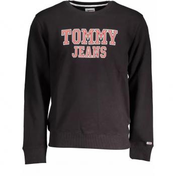 Brushed Black Cotton Sweatshirt - XXL for Men