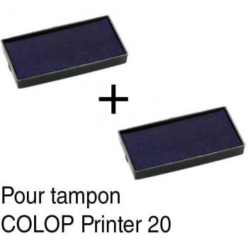 2 cinta de tinta recarga para sello Colop Printer 20 38 x 14 mm – azul