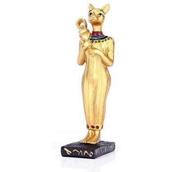 Puckator Golden Goddess Bast-Figura Decorativa con Sistema de Resina, Mixto, Height 14cm Width 3cm Depth 5cm