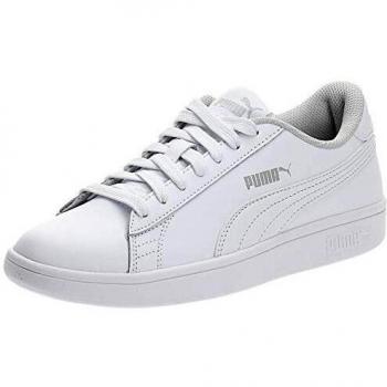 PUMA Smash v2 L Jr, Zapatillas, para Unisex niños, Blanco