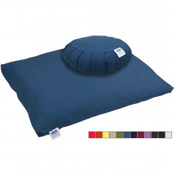 CalmingBreath Set de meditación con cojín zafu y mat zabutón - Para personas de cualquier peso y estatura