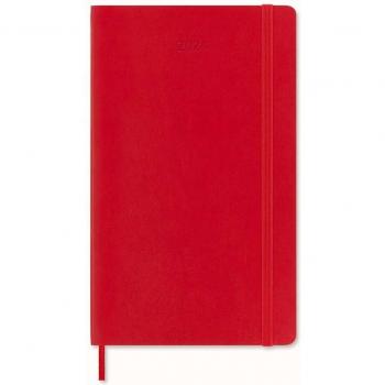 Moleskine 2024 12-Month Daily Large Softcover Notebook: Scarlet Red