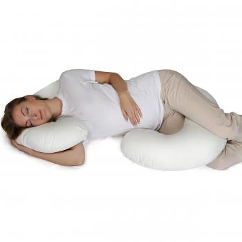 Supportiback® Almohada de maternidad en C Supportiback | Almohada de cuerpo entero para el embarazo con funda lavable