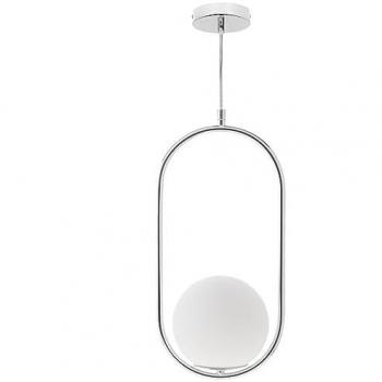 Lámpara Colgante Aimee 1xE27 Regulable Cromo Ovalado 20cm