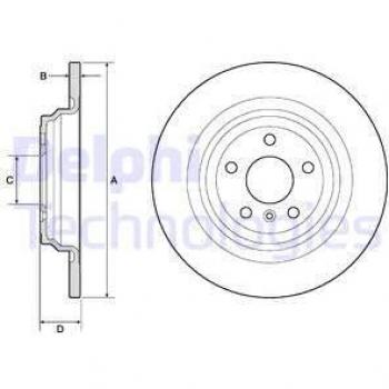 Disco de freno DELPHI BG4754C