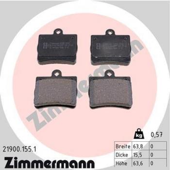Pastillas de freno ZIMMERMANN 21900.155.1