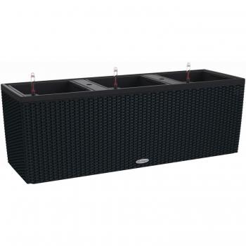 Maceta Autorriego Lechuza Rectangular Negro 100 x 32,5 x 34,5 cm