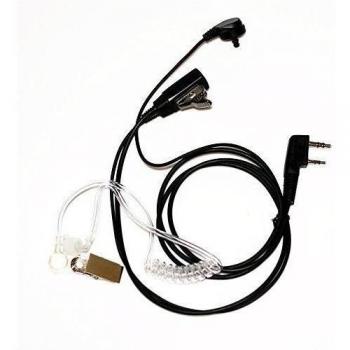 Discreto auricular con micrófono de tubo de voz extraíble y PTT para 2-pin KENWOOD Walkie-Talkie Radio TK-2107 TK-3107, etc