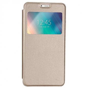 German Tech BQ Aquaris V Plus - Funda Carcasa Tipo Libro con función Soporte sin Solapa, Color Dorado