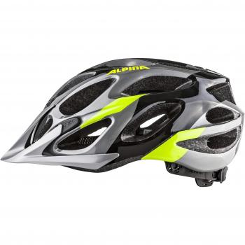 ALPINA Mythos 2.0 – Casco para Bicicleta, Primavera/Verano, Unisex Adulto, Color Black-darksilver-Neon, tamaño 52-57