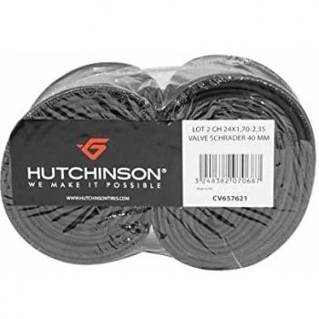 Cámara de bicicleta Hutchinson Standard Schrader 40 mm - 2 unidades, válvula Schrader, compatible con neumáticos de 24 y medidas de 1.70 a 2.35