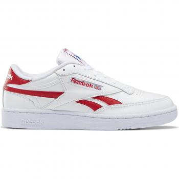 Reebok Club C Revenge Low Sneakers for Men - White with Vector Red, Size 10 US
