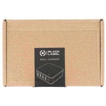 Celly Power Station Black Label 60W - Power Bank con 4 Puertos USB y 1 Puerto USB-C, Tecnología Power Delivery y Qualcomm Quick Charge 3.0, Carga Simultánea de Hasta 5 Dispositivos