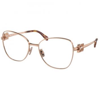Miu Miu MU50XV ZVF1O1 Gafas Recetadas para Mujer Dorados 56 Lentes Armazones