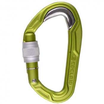 Edelrid Mosquetón Bulletproof Screw Verde - Mosquetón de rosca con antidesgaste, color verde