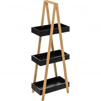 Carrito de baño con 3 niveles Lea negro Five