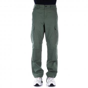 Carhartt WIP Regular Fit Duck Green Cargo Pants for Men, Size W31/L32