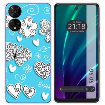 Funda Silicona TCL 50 5G Diseño Mariposas Dibujos