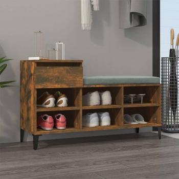 Zapatero Multicapa Madera 102x36x60 cm Humo Marrón