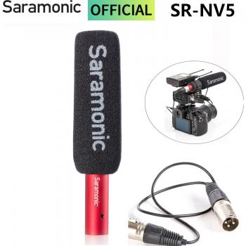 Micrófono de Condensador Direccional Saramonic SR-NV5 XLR de 3 Pines para Videocámara DSLR
