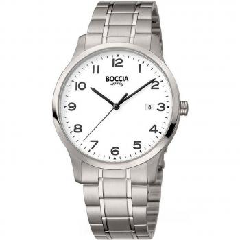 Reloj de Hombre Boccia Titanium 3620-01, 40mm, Cristal Mineral, Resistente al Agua 5ATM, Color Plata