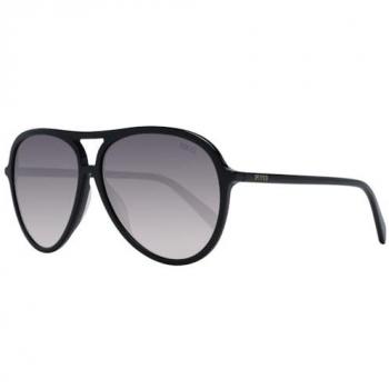 Emilio Pucci Black Aviator Sunglasses EP0200 01B with Grey Gradient Lenses, One Size