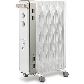 Supra OASIS 1503 - Radiador de aceite, 1500W, 3 niveles de potencia, rapidez de calentamiento, calor uniforme, ruedas multidireccionales, asa de transporte, hasta 15m2, color blanco