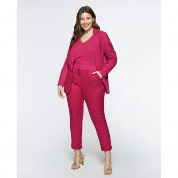 Pantalón de lino con jareta y detalle de cordón ajustable