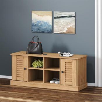 vidaXL Shoe Bench VIGO 106x35x45 cm Solid Wood Pine