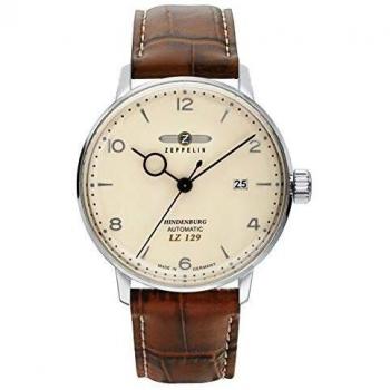 Zeppelin LZ129 Hindenburg Automatic Men's Watch with Brown Leather Strap 40mm
