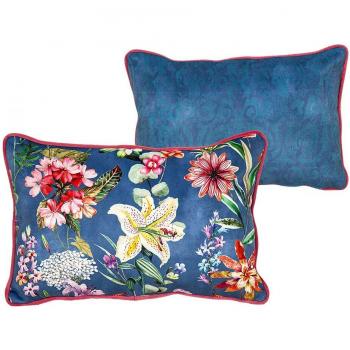 Cojín reversible STYLE HOUSE Romimex Azul 30 x 45 x 12 cm