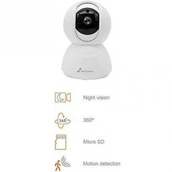 Nivian cámara Domo 360º WiFi 2.4Ghz - Grabación en MicroSD