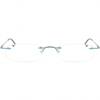Rectangle Rimless Metal Men's Prescription Glasses Online Blue Size +2.00 - Free Lenses - Blue Light Block Available - SmartBuy Readers
