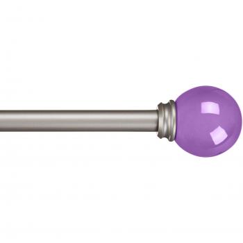 AmazonBasics - Barra de cortinas decorativa de 1,6 cm con remates redondeados, 122 cm, Morado