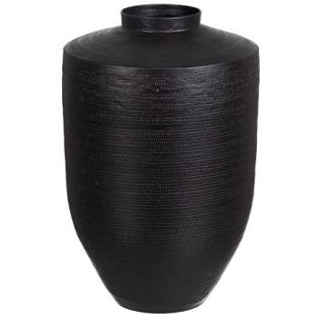 Jarrón Negro de Aluminio 26,5 x 26,5 x 41 cm