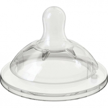 Chicco Natural Feeling 2X Silicone Teat, Variable Flow, Straight Top, 4 Months+