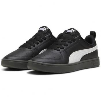 Zapatillas casual Puma Rickie infantiles negras y blancas, estilo moderno, durabilidad alta, talla EU 38