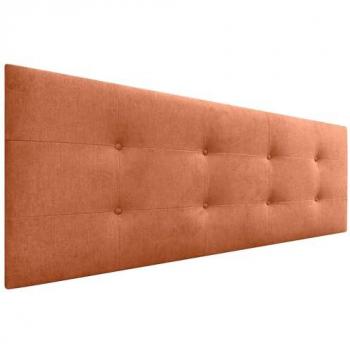 Cabecero Acolchado Capitone 150x60cm en Tela Acualine Naranja con 8cm de Grosor para Cama Matrimonio e Individual