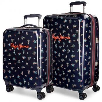 Pepe Jeans Sira Juego de Maletas, 67 cm, 97 litros, Azul
