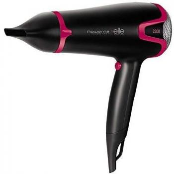 Rowenta Studio Dry XL CV5422F0 - Secador de pelo de 1800 Effiwatts con función iónica, 2 velocidades y 3 ajustes de temperatura con boquilla concentradora de 10 mm, Color Negro, 2300 W