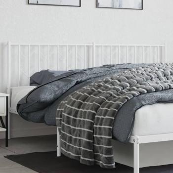 Cabecero de metal blanco de 180 cm Vidaxl