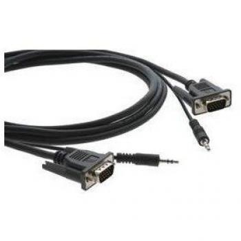 Kramer C-MGMA/MGMA 15-Pin HD (M) to 15-Pin HD (M) & 3.5mm Stereo Audio Micro VGA Cable, 25'