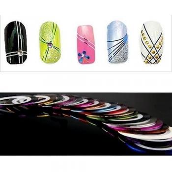 18 Color Cinta Adhesiva Pa Decoración de Uñas Manicura