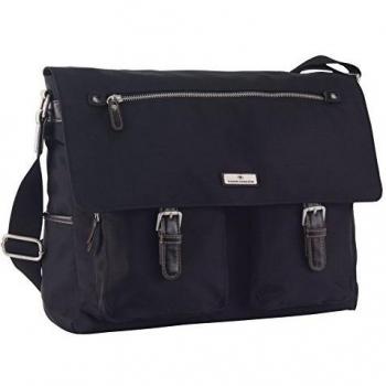 Tom Tailor Acc RINA - Bolso de hombro de material sintético mujer, color negro, talla 37x30x12 cm