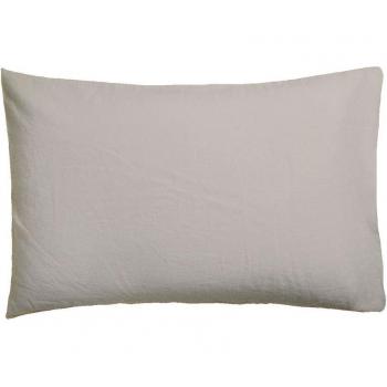 Funda de Almohada Lisa Algodón Beige 45x155 cm