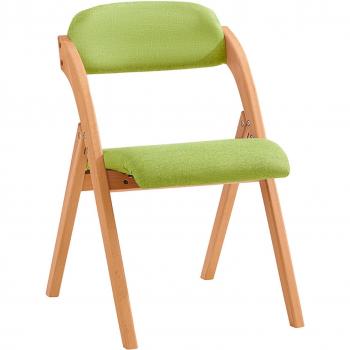 Silla Plegable de Madera SoBuy FST92-GR con Asiento y Respaldo Tapizado, Sillón para Cocina y Oficina, Dimensiones: 47 x 60 x 77 cm, Color Verde