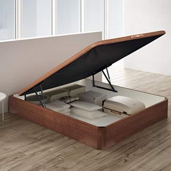 Canapé Abatible Pikolin Airbox Color Cerezo 160x190 - Fácil Apertura, Alta Capacidad de Almacenaje y Tapa 3D Transpirable con Servicio Premium