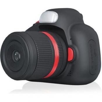 Cámara digital DAM D6S para niños, 48 MP, video HD, pantalla de 2.4, enfoque manual y automático, flash, cámara secundaria, dimensiones 10.3x8x9 cm, color negro
