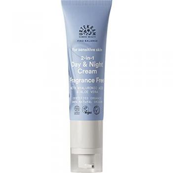 Urtekram Crema para Día y Noche 2 en 1 Sin Fragancia para Piel Sensible, Vegana, Orgánica, Humectante, de Origen Natural, 50 ml